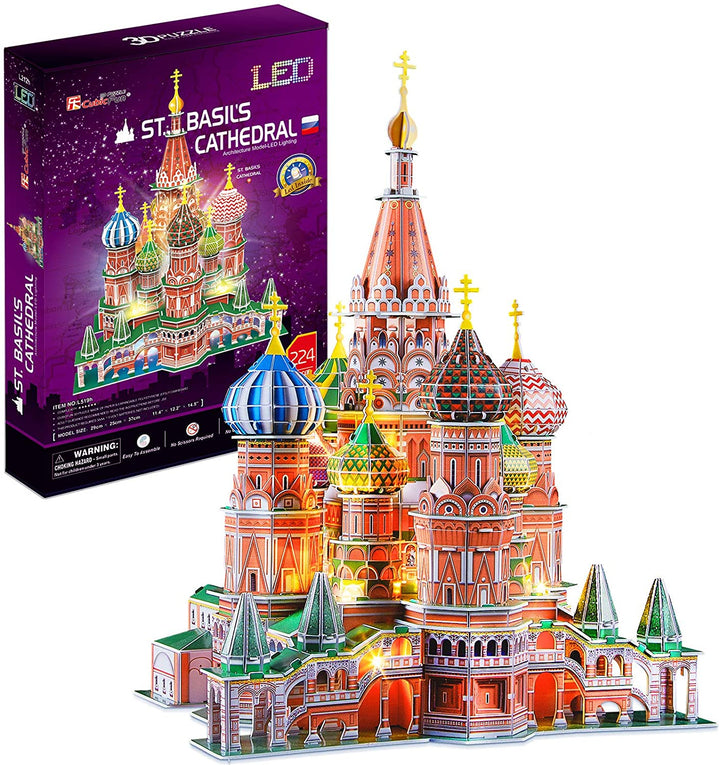 Rompecabezas 3D  Catedral San Basilio Luz LED