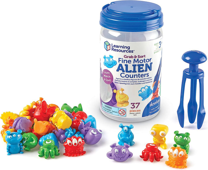 Juego  Set De Conteo Y Clasificación De Aliens Para Niños