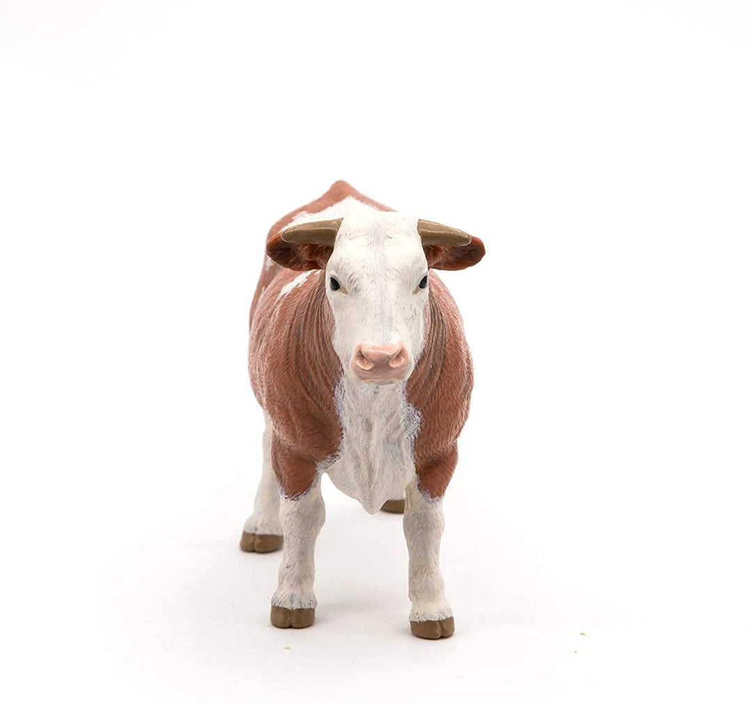 Figura Animales Vaca Simmental Pintada a Mano