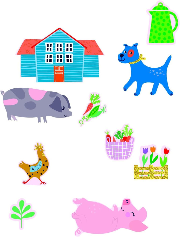Set De Stickers Brillantes La Granja