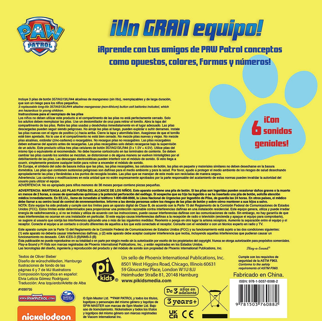 Libro Interactivo Un Gran Equipo Paw Patrol