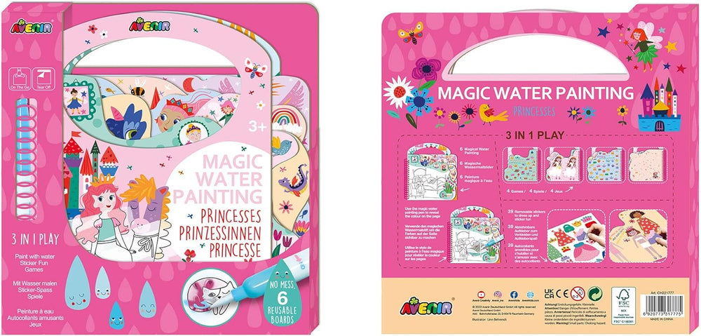 Libro Magico Para Pintar Con Agua Princesas