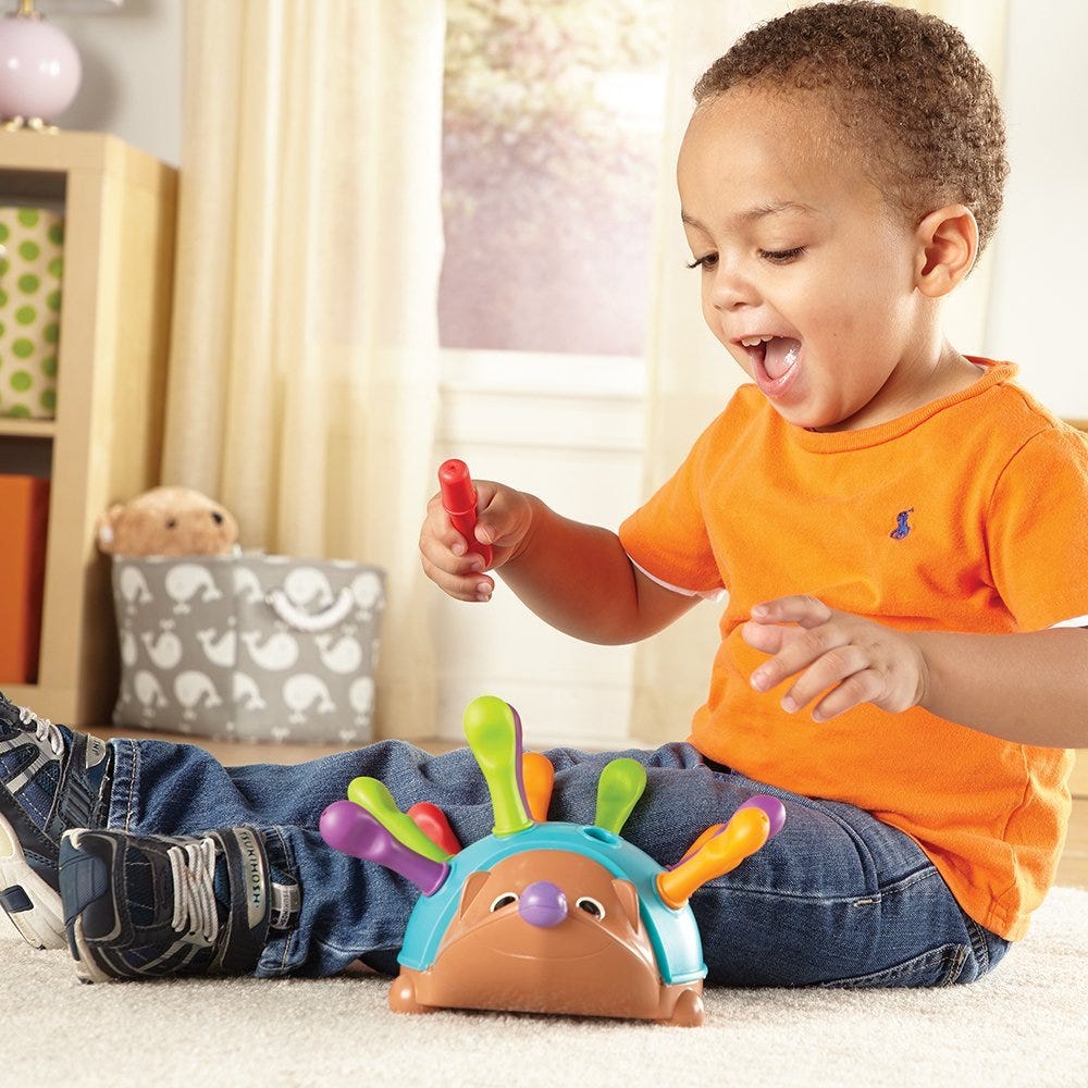 Juego Erizo de Motricidad Fina Colores y Números Para Niños