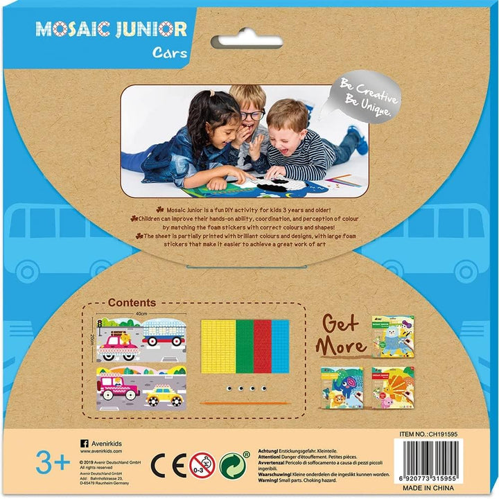 Set De Arte y Manualidades Mosaico Con Stickers Carros
