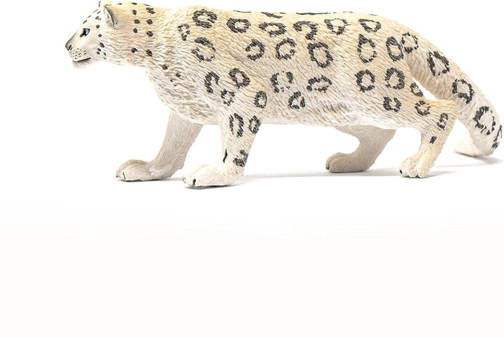 Figura Animales Leopardo De Nieve Pintado A Mano