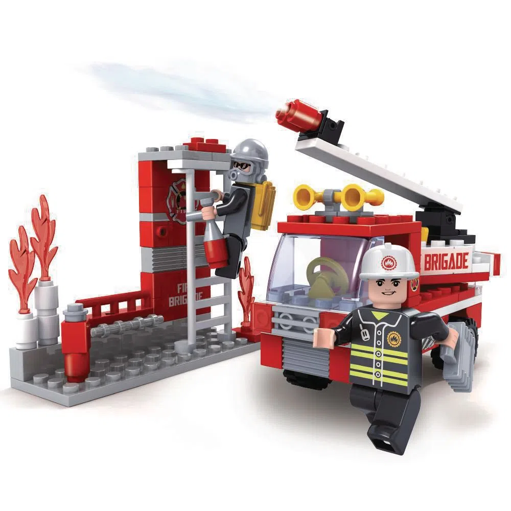 Juego De Construccion Tipo Lego Bomberos 133 piezas