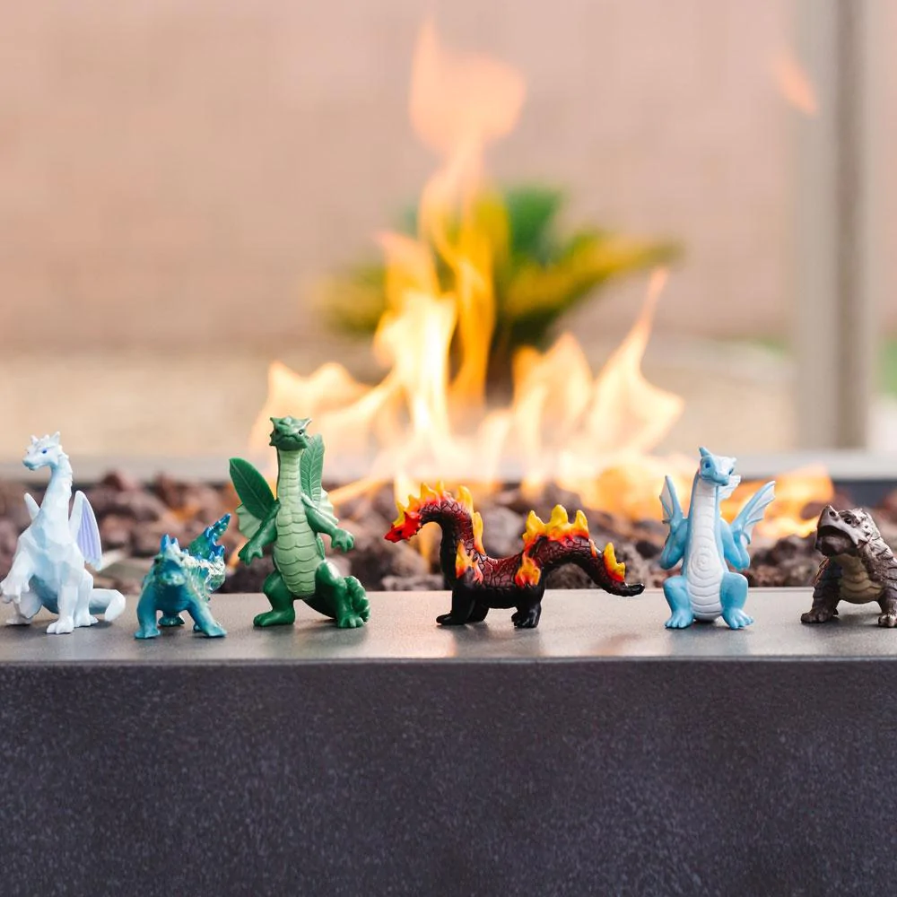 Tubos De Dragones Elementales Pintado a Mano