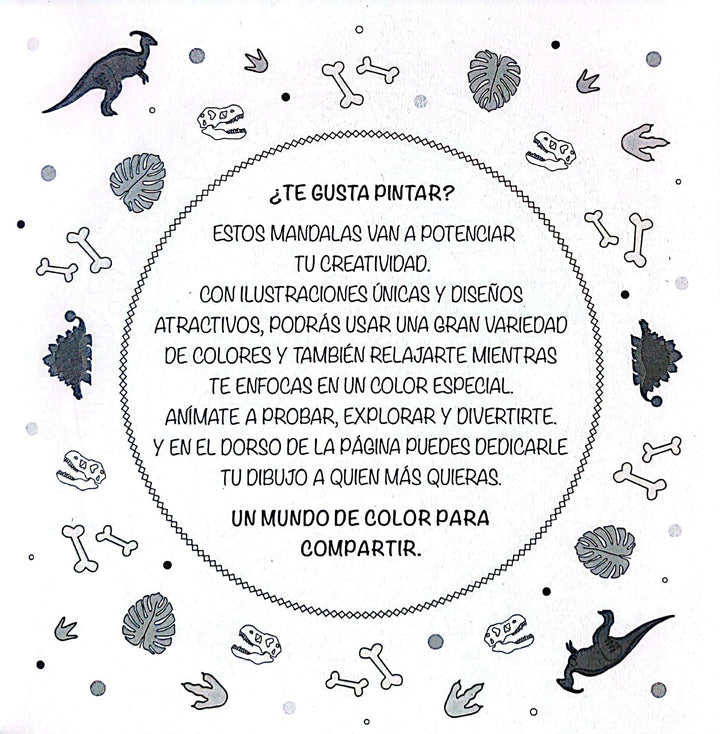 Libro Primeras Mandalas Dinosaurios Colorear