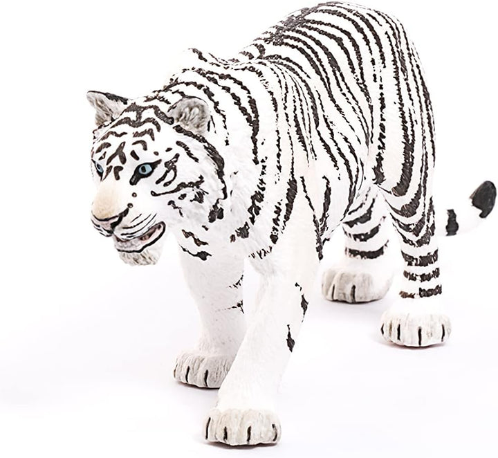 Figura Animales Tigre Blanco Pintado A Mano