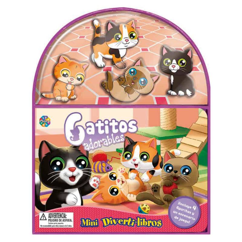 Libro y Juego 2 En 1 Animales Gatos