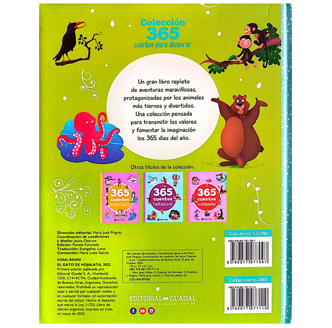 Libro 365 Cuentos De Animales