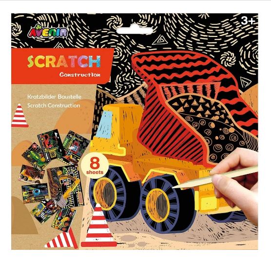 Set De Arte y Manualidades Para Raspar Camiones