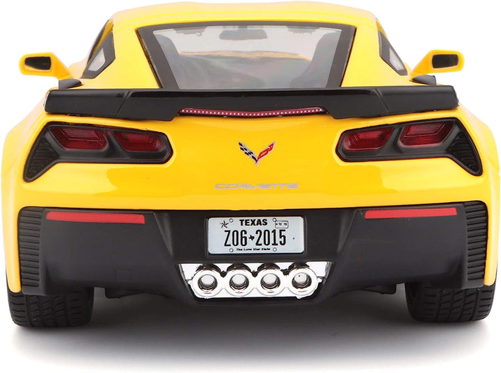 Carro Coleccionable Chevrolet Corvette Z06 Amarillo Escala 1/24