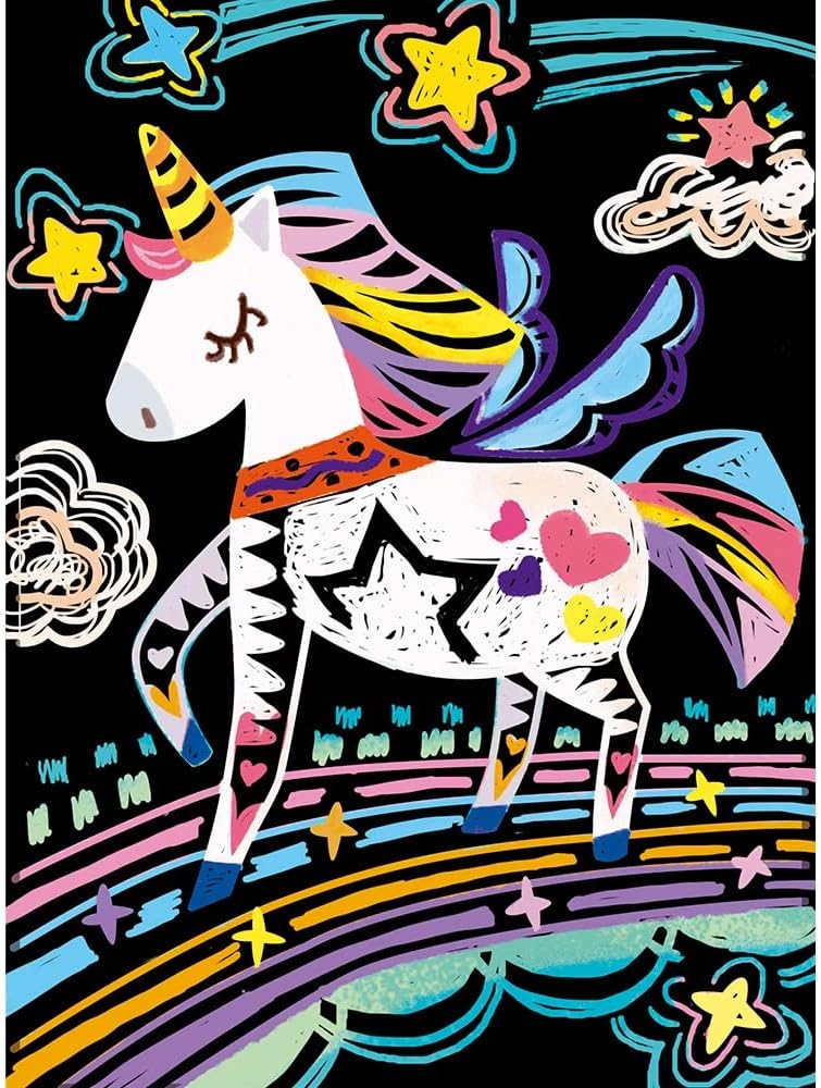Set De Arte y Manualidades Para Raspar Unicornio
