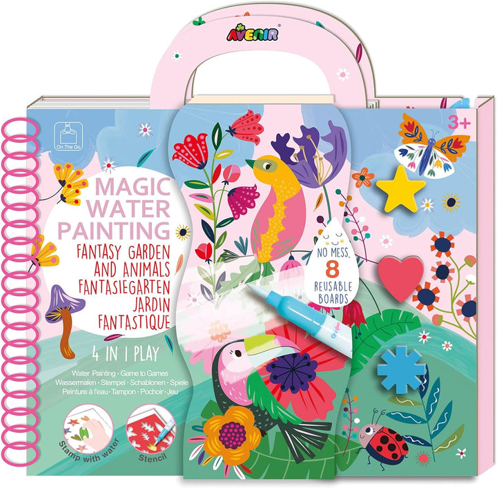 Set de Arte Libro Para Pintar Con Agua Jardin Magico