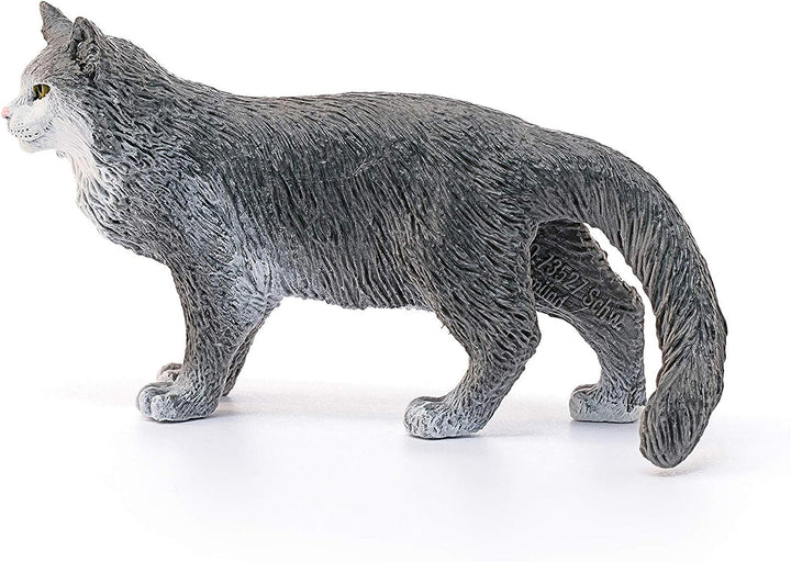 Figura Animales Gato Maine Coon Pintado A Mano