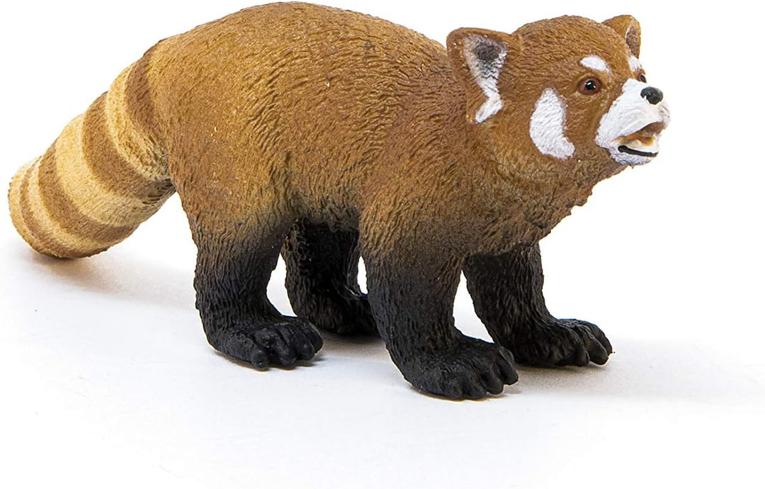 Figura Animales Oso Panda Rojo Pintado A Mano