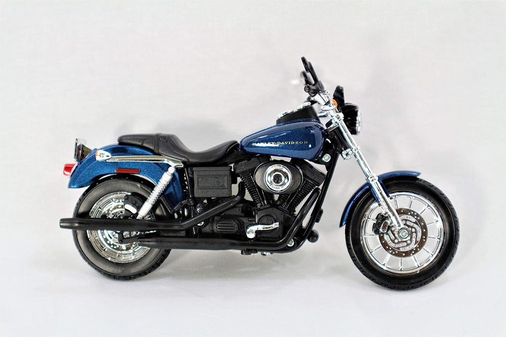 Moto Coleccionable Harley Davidson Azul Escala 1:12