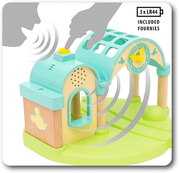 Pista De Trenes Mickey En Madera Con Sonido