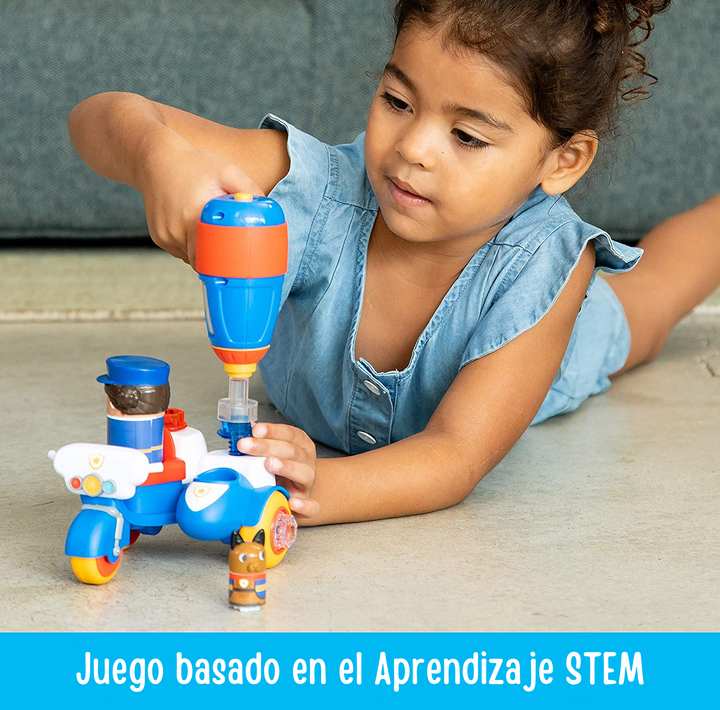 Juego Didáctico Construye Tu Moto De Policía STEM