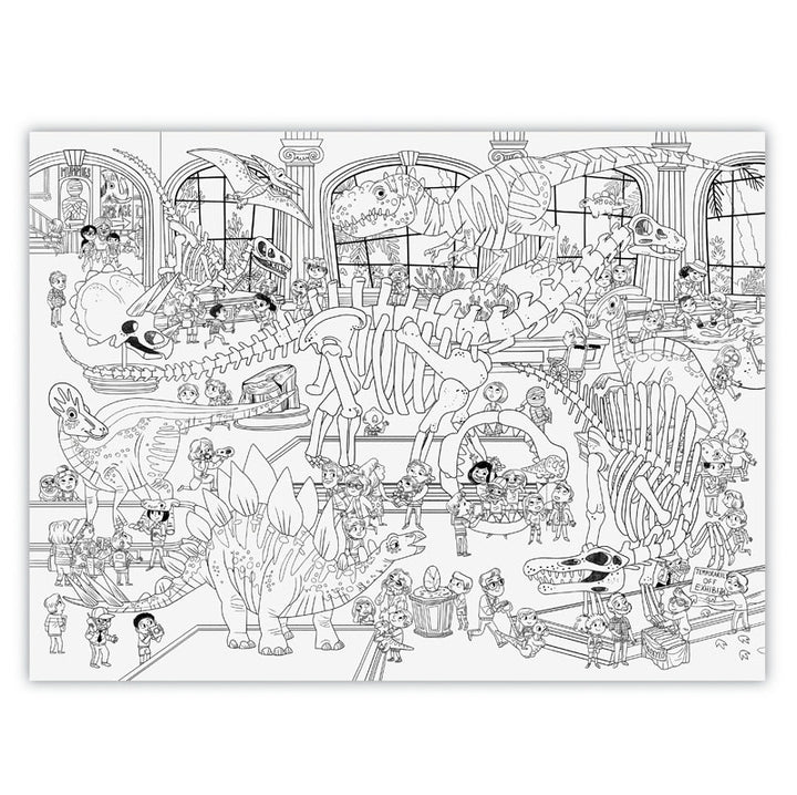 Poster Gigante Para Colorear Un Dia En El Museo
