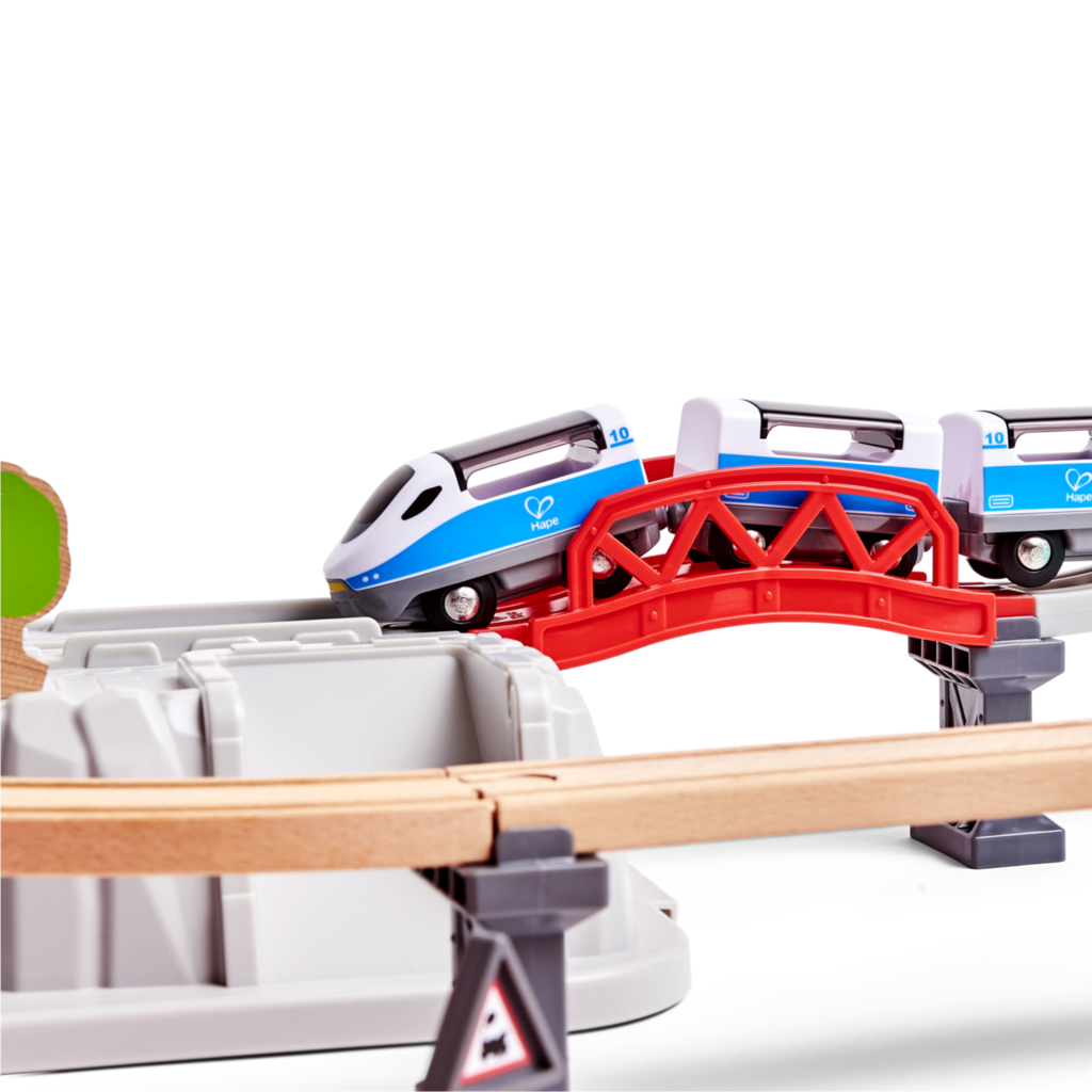Juego de Construcción Trenes En Madera