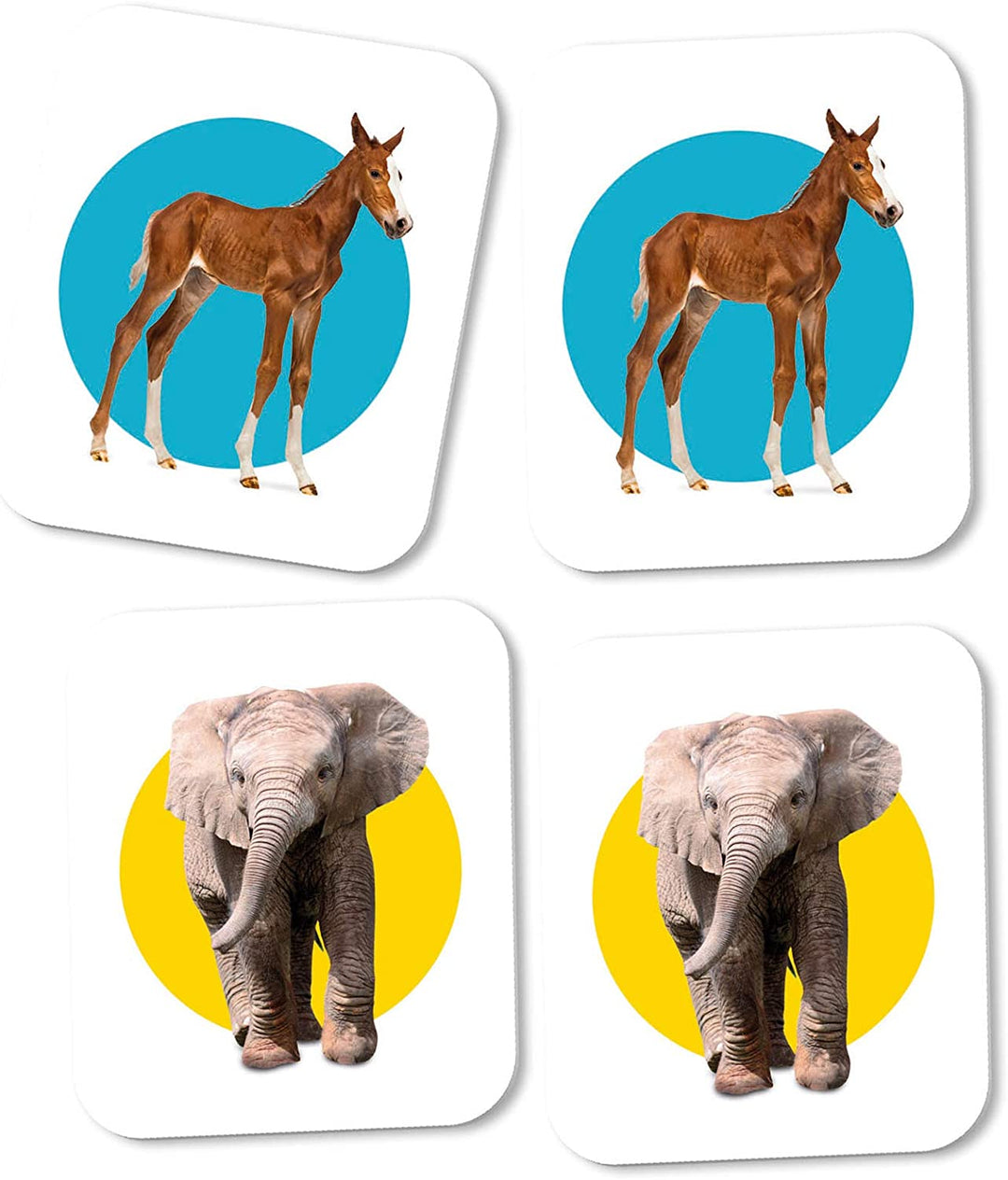 Juego De Memoria Animales De La Granja Y Salvajes Niños