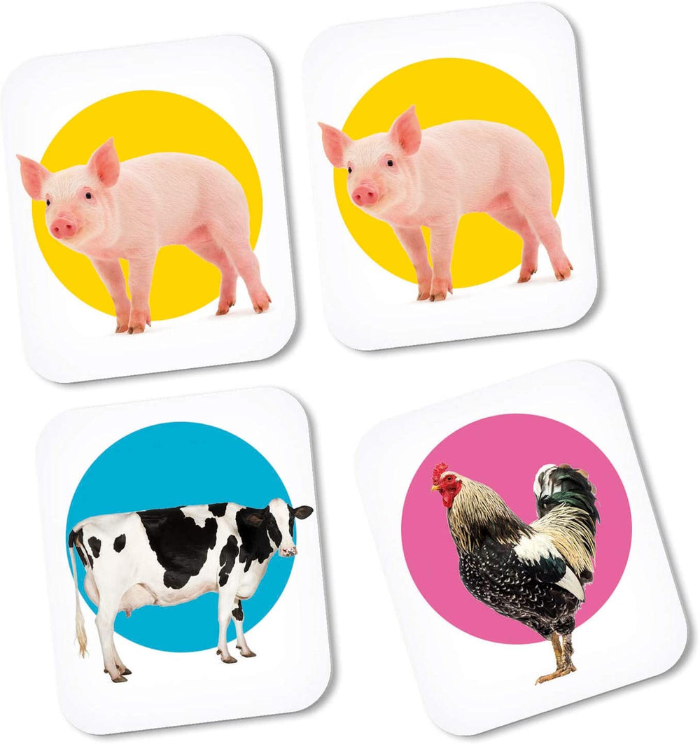Juego De Mesa Memoria Animales De La Granja Para Niños