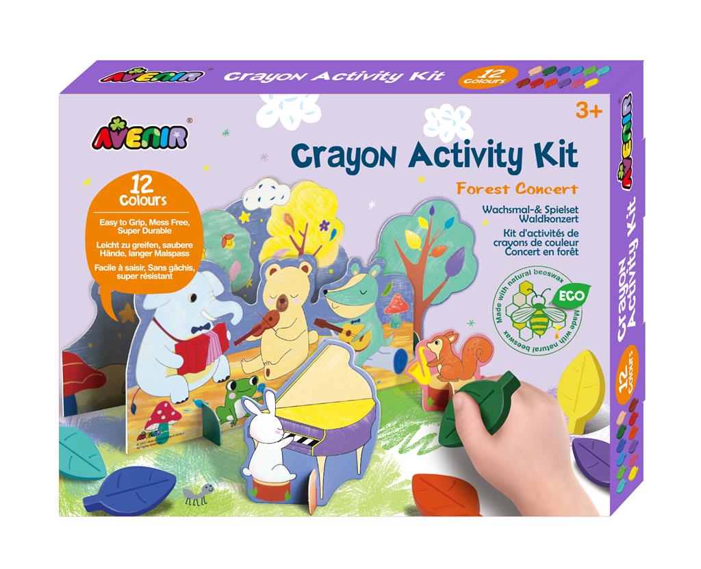 Set De Arte Y Manualidades Con Crayones Concierto De Animales