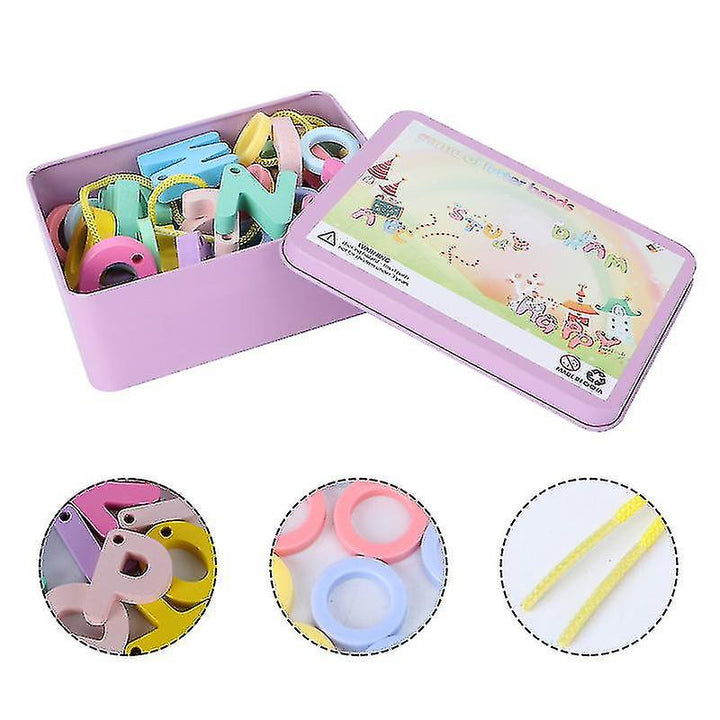 Juego Didactico Letras Para Enhebrar