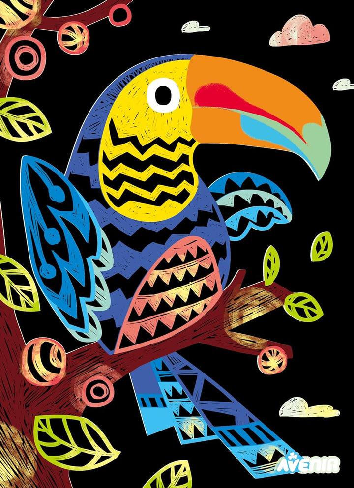 Set De Arte y Manualidades Para Raspar Aves