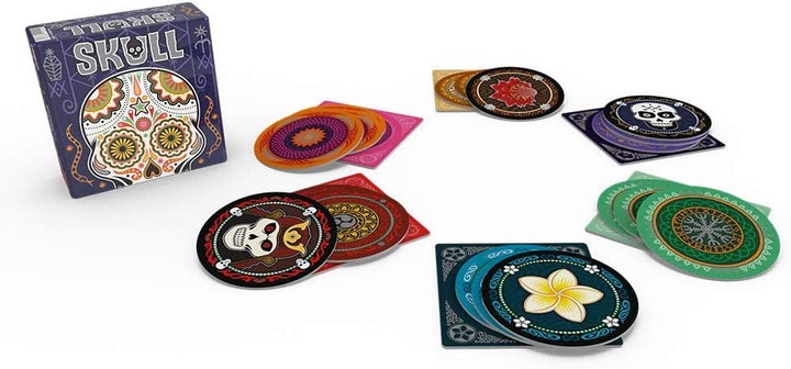 Juego De Mesa Calaveras Coloridas