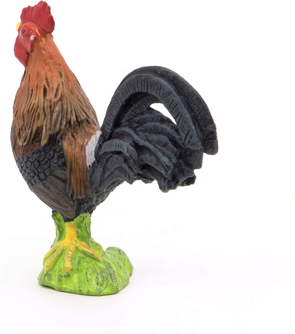Figura Animales Gallo Galo Pintada a Mano