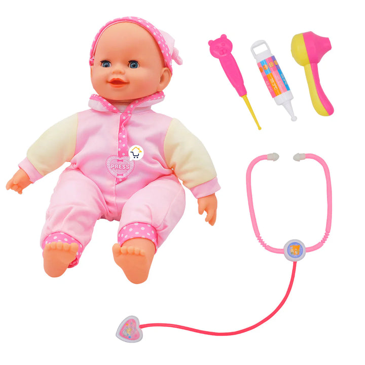 Muñeca Bebe Llorona Con Sonidos Set Medico Niñas