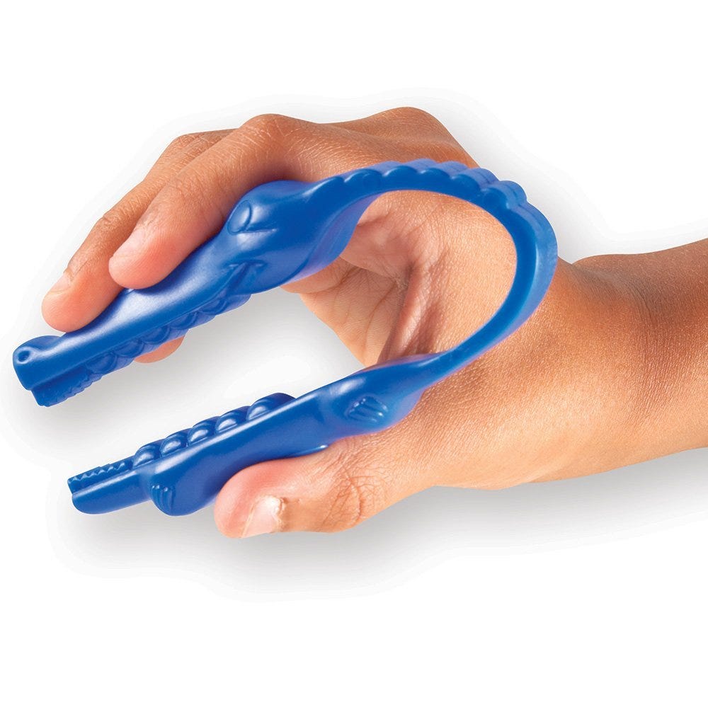 Pinza 1 Unidad Motricidad Fina Gator Amarillo