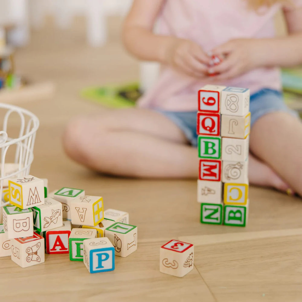 Cubos Abc 123 Didacticos En Madera