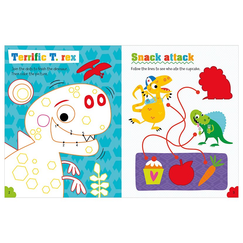 Libro De Actividades Con Stickers Nunca Toques Un Dinosaurio