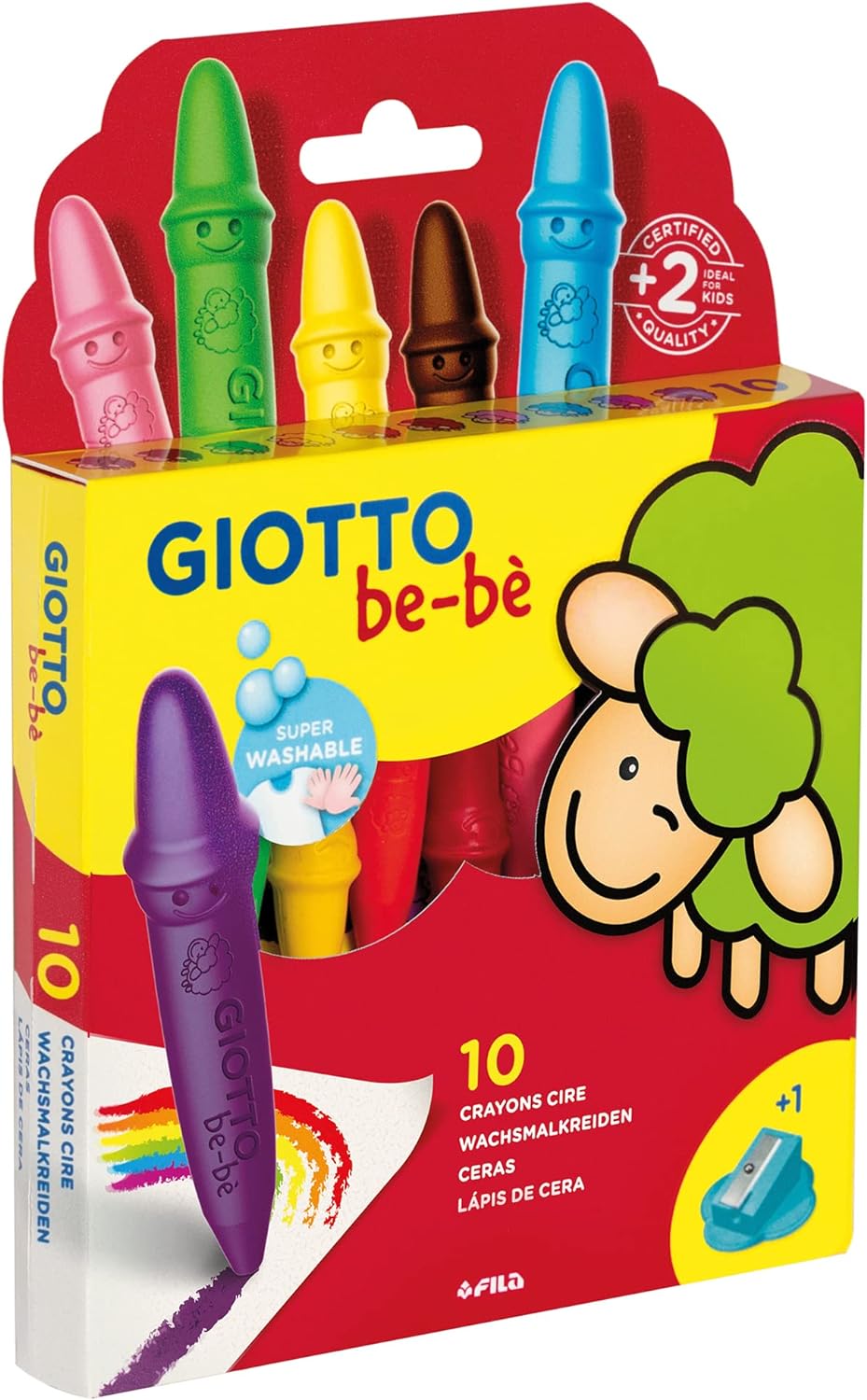 Caja 10 Crayolas Giotto Bebe Arte