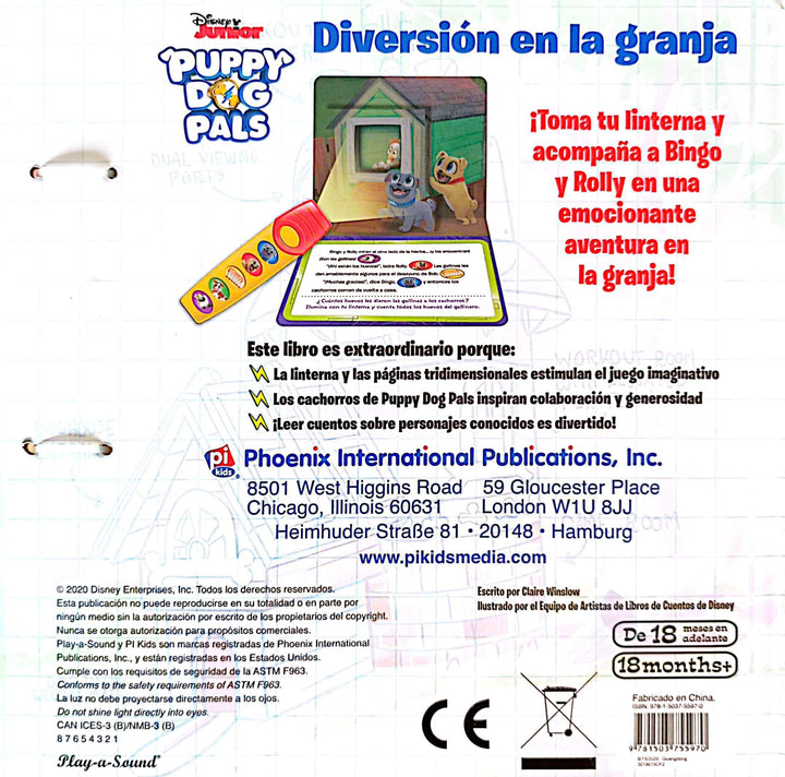 Libro En La Granja Con Puppy Dog Pals Linterna Mágica