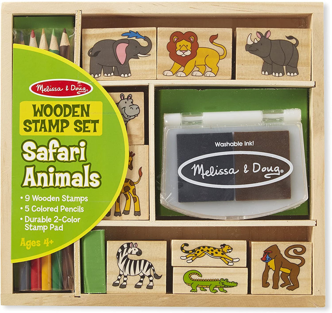 Juego De Arte Sellos Animales Madera