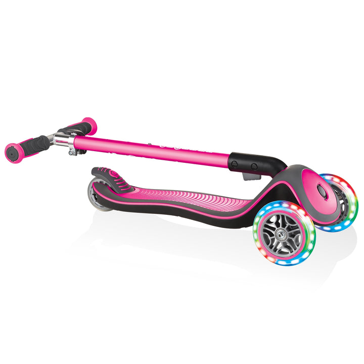 Patineta Globber Elite Con Luces Rosada