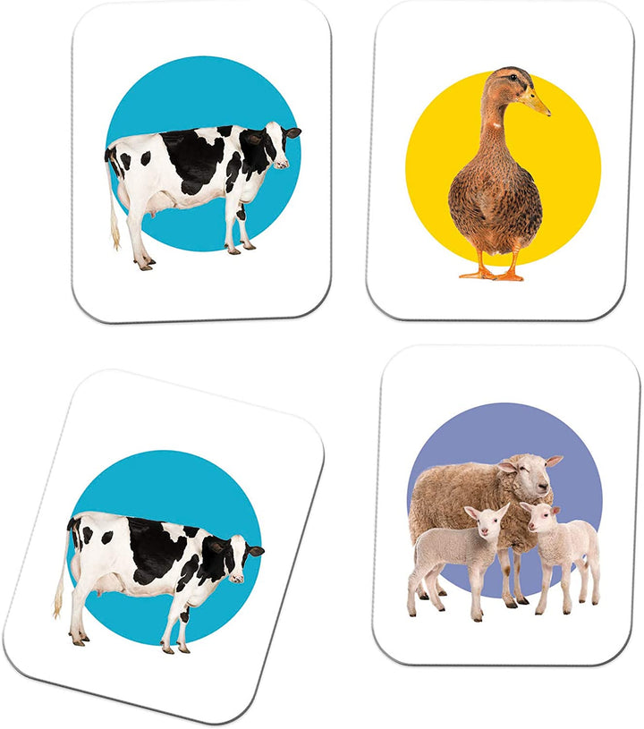 Juego De Mesa Memoria Animales De La Granja Para Niños