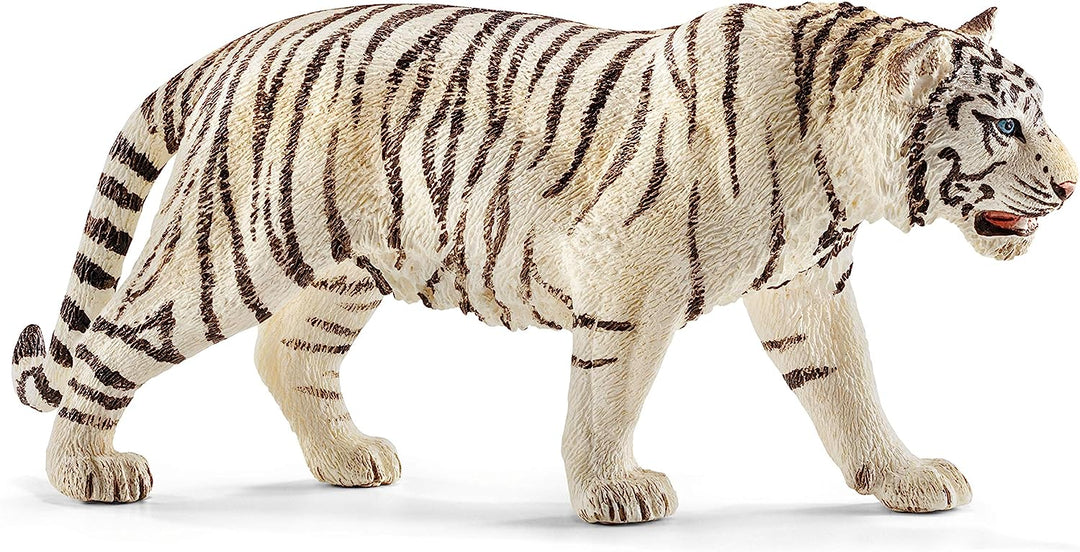 Figura Animales Tigre Blanco Pintado A Mano