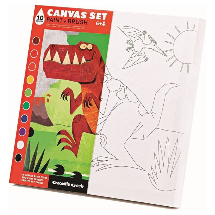 Set De Arte Lienzo Para Pintar Dinosaurios