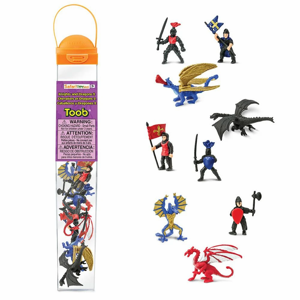 Set De Figuras Dragones y Caballeros