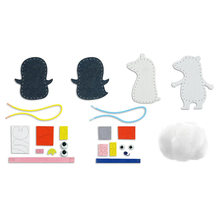 Set De Arte Y Manualidades Animales Polares Tejidos Lv2