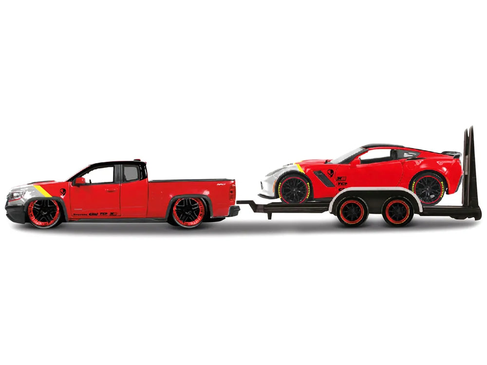 Carros Coleccion Chevrolet Colorado/Corvette Escala 1/24