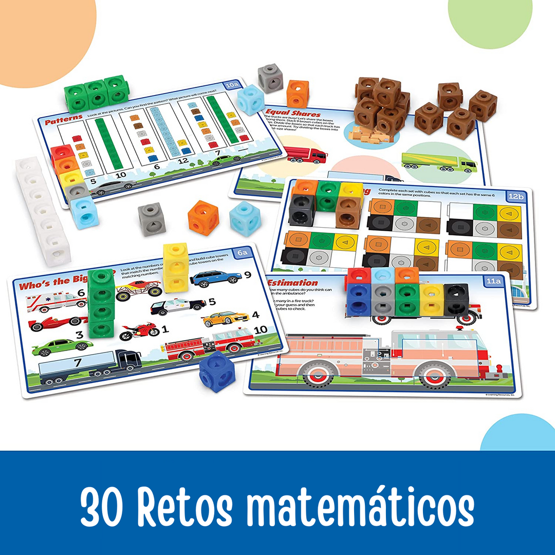 Juego didáctico Matemáticas Cubos Carros F1 para niños