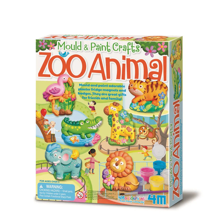 Kit De Arte Moldea Y Pinta Animales Del Zoologico