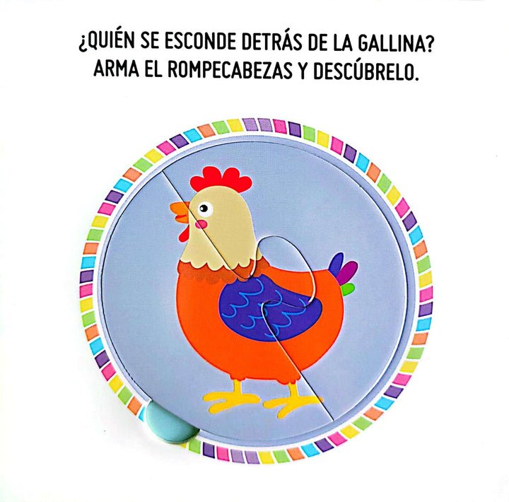 Libro y Rompecabezas Animales Granja